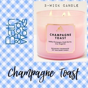 0BBW Pink Champagne Toast Candle 3-Wick Candle